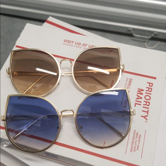 Wire Cat Eye Frame Sunglasses Fashion Eyewea - Picture 2 of 8